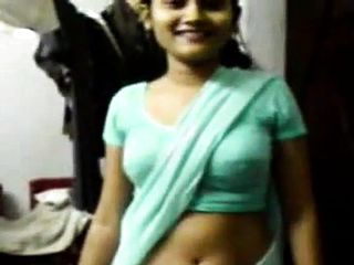 Indian Nymph in Saree seducing