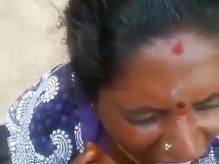 Tamil Mature older Mother fellating her sonnies acquaintance - Jizm in jaws