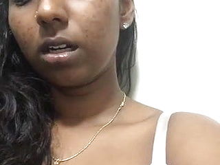 Tamil naughty woman showcasing her steamy bumpers with moody face